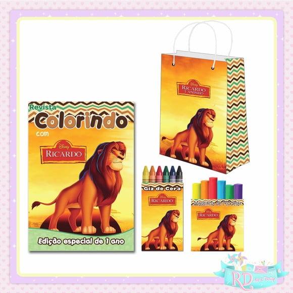 Kit Colorir com Massinha e Sacolinha o Rei Leão