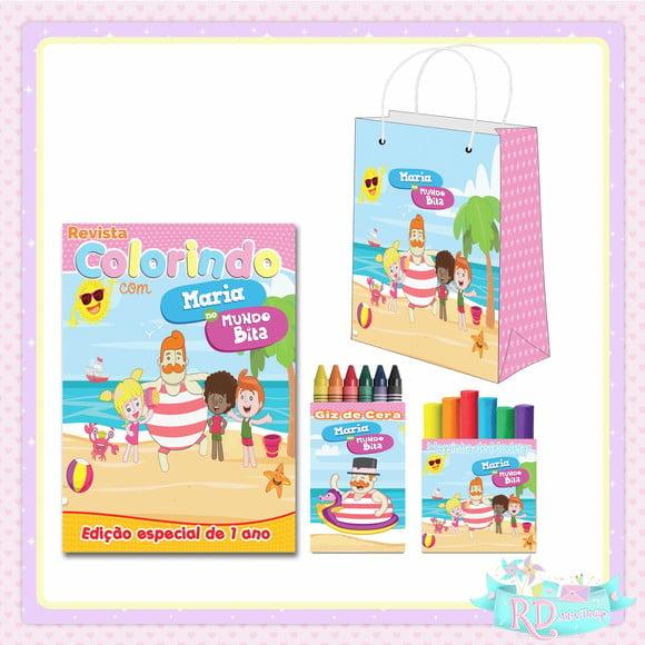Kit Colorir com Massinha e Sacolinha Mundo Bita