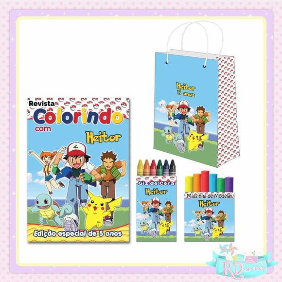 Kit Colorir com Massinha e Sacolinha Pokemon