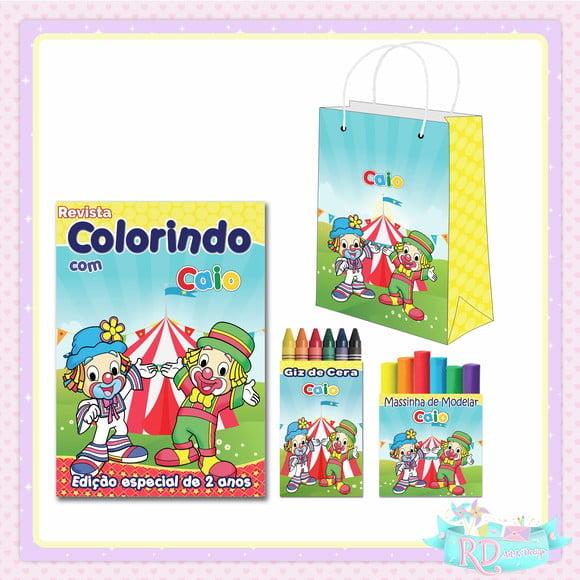 Kit Colorir com Massinha e Sacolinha Patati Patatá