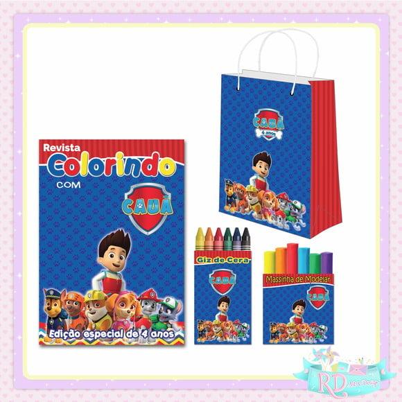 Kit Colorir com Massinha e Sacolinha Patrulha Canina
