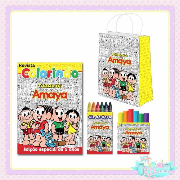 Kit Colorir com Massinha e Sacolinha Turma da Mônica