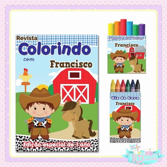 Kit Colorir com Massinha Fazendinha