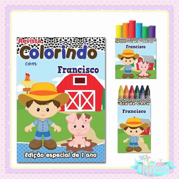 Kit Colorir com Massinha Fazendinha