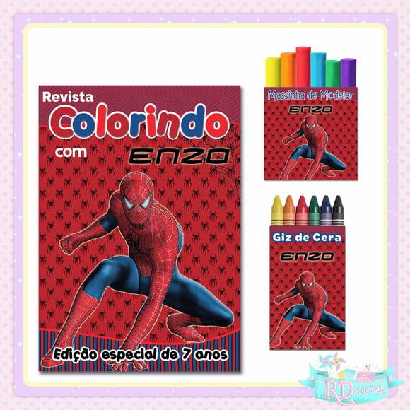 Kit Colorir com Massinha Homem Aranha