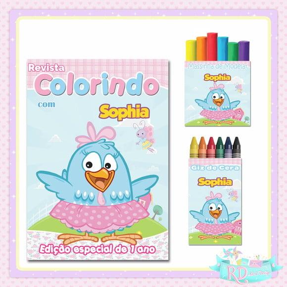 Kit Colorir com Massinha Galinha Pintadinha