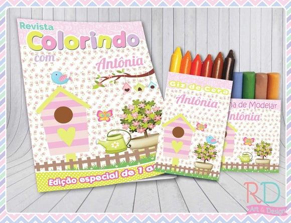 Kit Colorir com Massinha Jardim Encantado