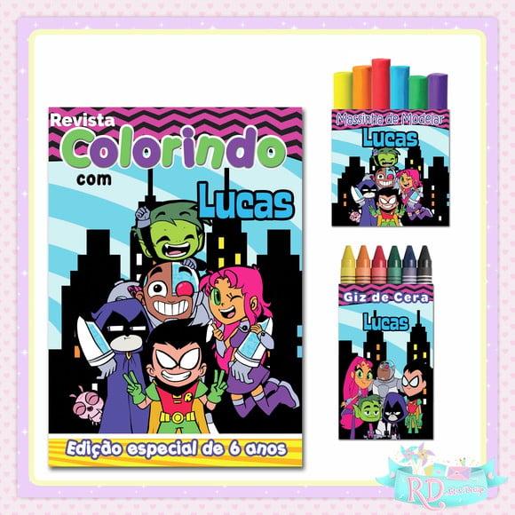 Kit Colorir com Massinha Jovens Titans