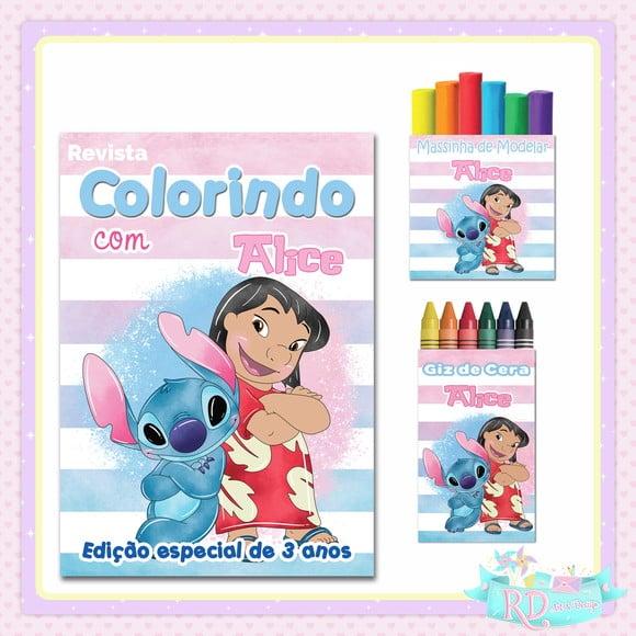 Kit Colorir com Massinha Lilo e Stitch