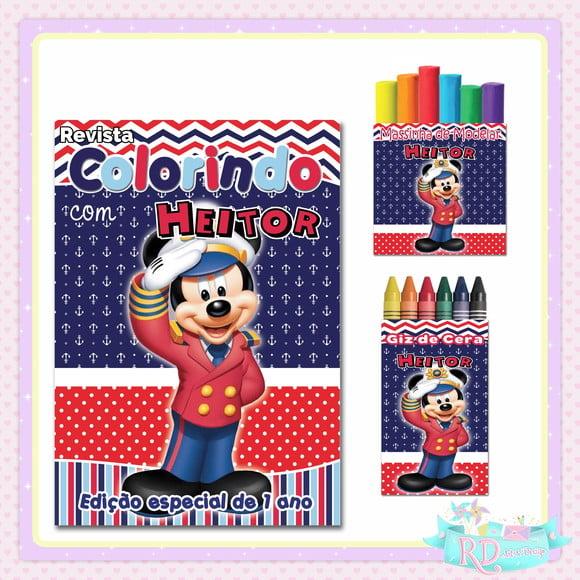 Kit Colorir com Massinha Mickey Marinheiro