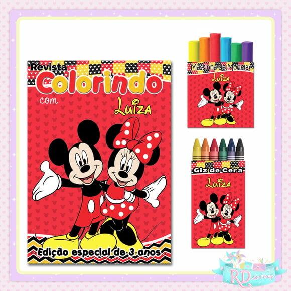 Kit Colorir com Massinha Mickey e Minnie
