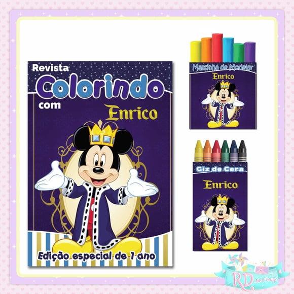 Kit Colorir com Massinha Mickey Realeza