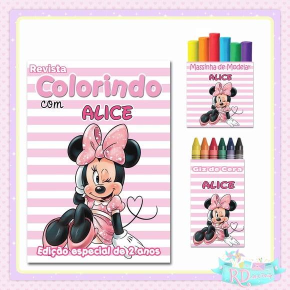 Kit Colorir com Massinha Minnie Rosa