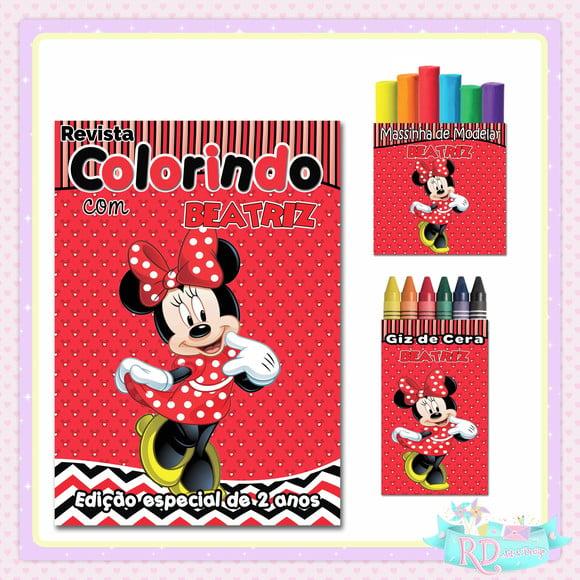 Kit Colorir com Massinha Minnie Vermelha