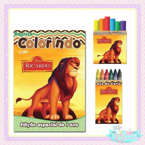 Kit Colorir com Massinha o Rei Leão