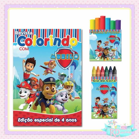 Kit Colorir com Massinha Patrulha Canina