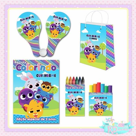 Kit Colorir com Massinha Sacolinha e Raquete Bolofofos