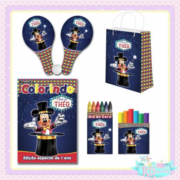 Kit Colorir com Massinha Sacolinha e Raquete Circo do Mickey