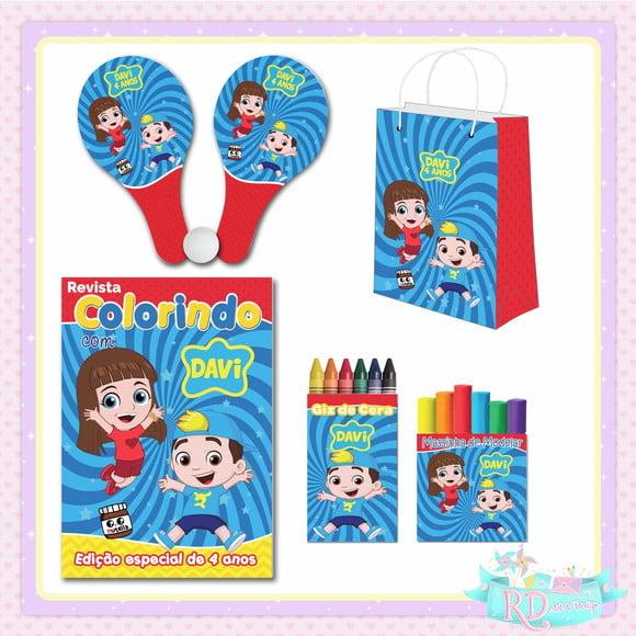 Kit Colorir com Massinha Sacolinha e Raquete Luccas Neto