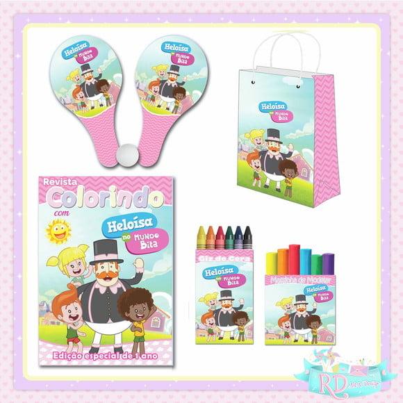 Kit Colorir com Massinha Sacolinha e Raquete Mundo Bita