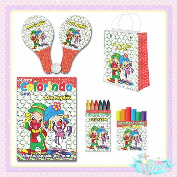 Kit Colorir com Massinha Sacolinha e Raquete Patati Patatá
