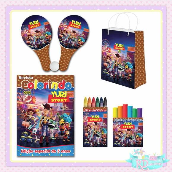 Kit Colorir com Massinha Sacolinha e Raquete Toy Story