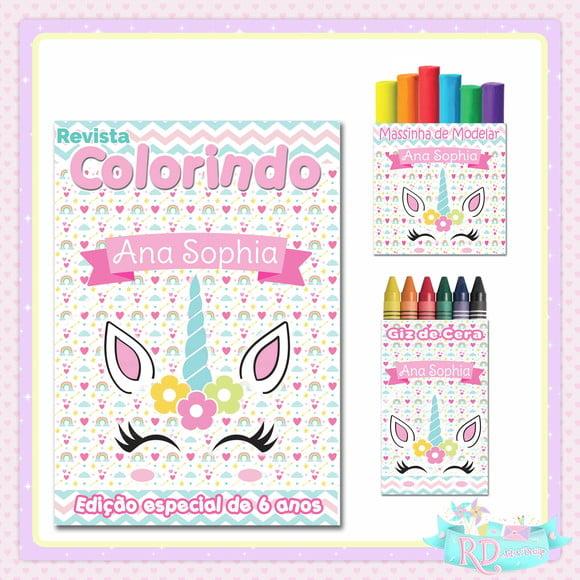 Kit Colorir com Massinha Unicórnio