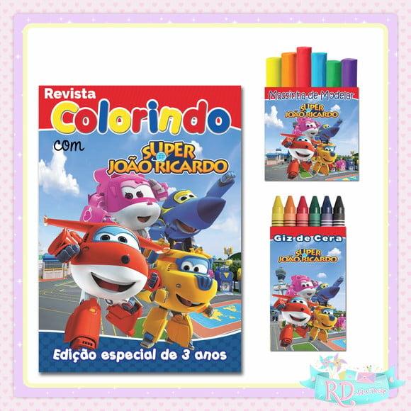 Kit Colorir com Massinha Super Wings