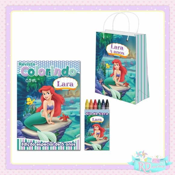 Kit Colorir com Sacolinha A Pequena Sereia