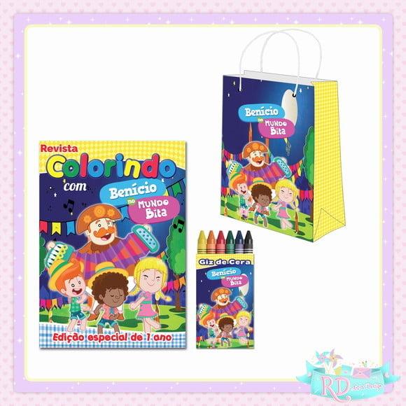 Kit Colorir com Sacolinha Arraiá do Bita