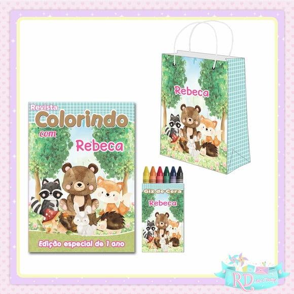Kit Colorir com Sacolinha Bosque Encantado