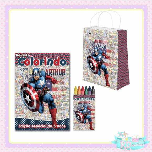 Kit Colorir com Sacolinha Capitão América