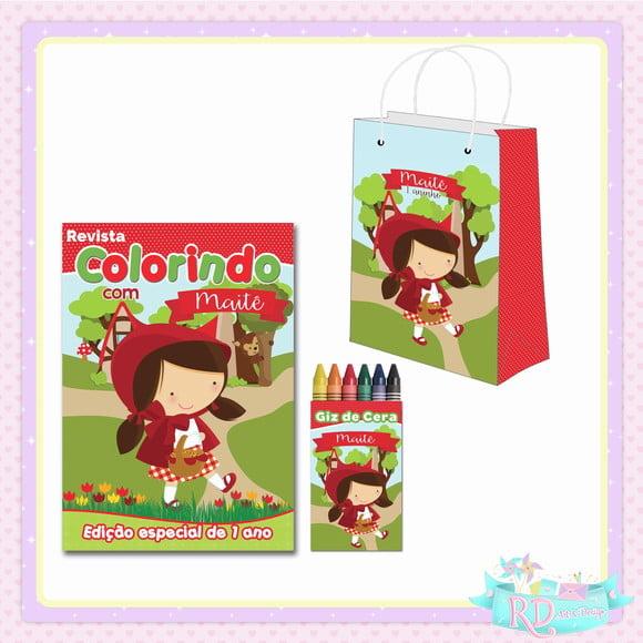 Kit Colorir com Sacolinha Chapeuzinho Vermelho