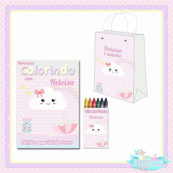 Kit Colorir com Sacolinha Chuva de Benção