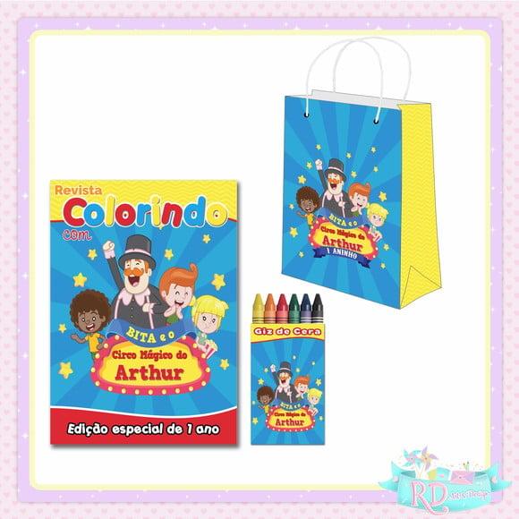 Kit Colorir com Sacolinha Circo do Bita