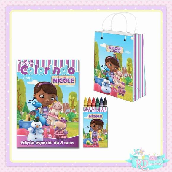Kit Colorir com Sacolinha Doutora Brinquedos