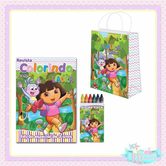 Kit Colorir com Sacolinha Dora Aventureira