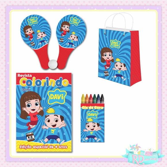 Kit Colorir com Sacolinha e Raquete Luccas Neto