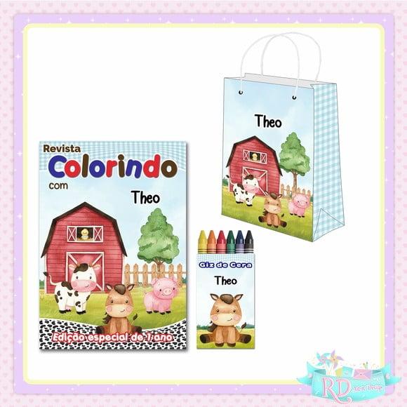Kit Colorir com Sacolinha Fazendinha