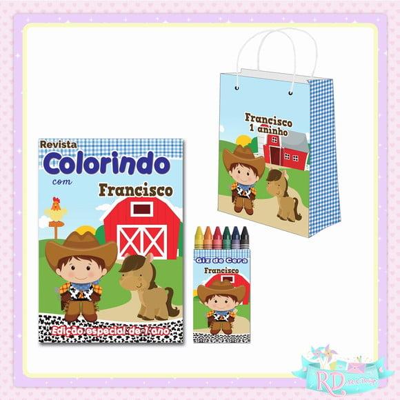 Kit Colorir com Sacolinha Fazendinha