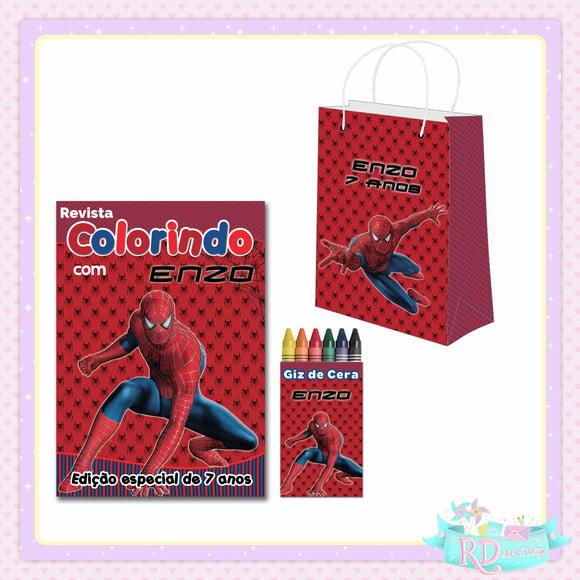Kit Colorir com Sacolinha Homem Aranha