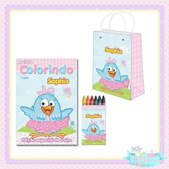 Kit Colorir Com Sacolinha Galinha Pintadinha
