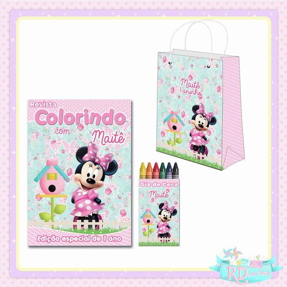 Kit Colorir com Sacolinha Jardim da Minnie
