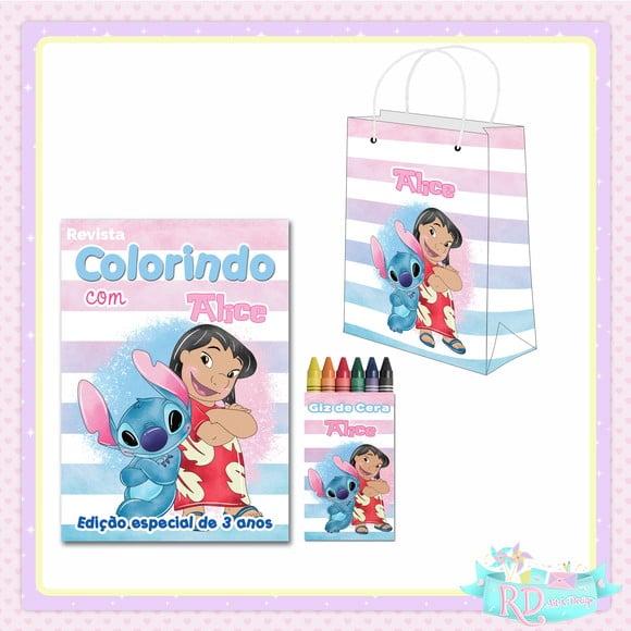 Kit Colorir com Sacolinha Lilo e Stitch