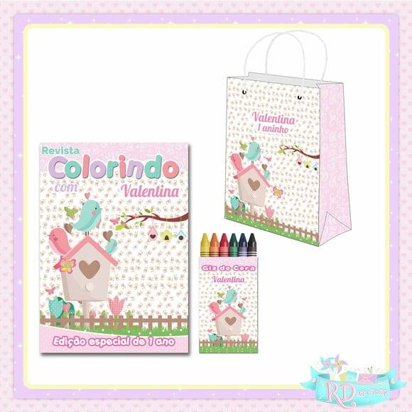 Kit Colorir com Sacolinha Jardim Encantado