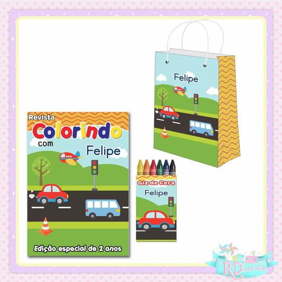 Kit Colorir com Sacolinha Meio de Transporte