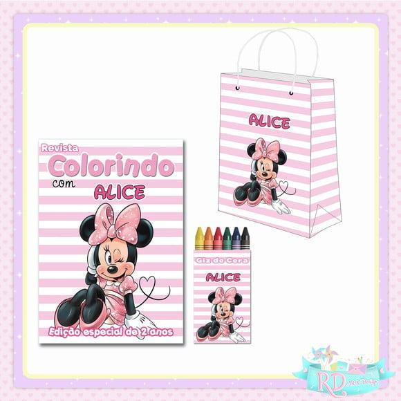 Kit Colorir com Sacolinha Minnie Rosa