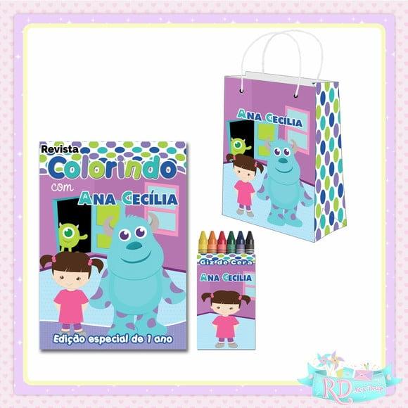 Kit Colorir com Sacolinha Monstros SA