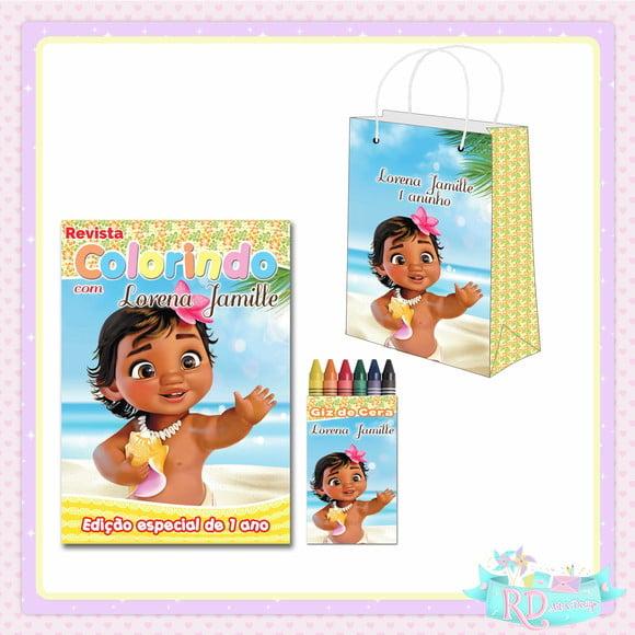 Kit Colorir com Sacolinha Moana Baby