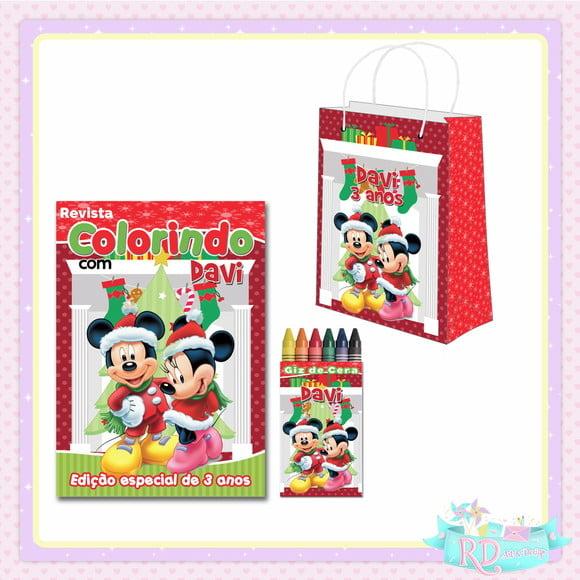 Kit Colorir com Sacolinha Natal do Mickey